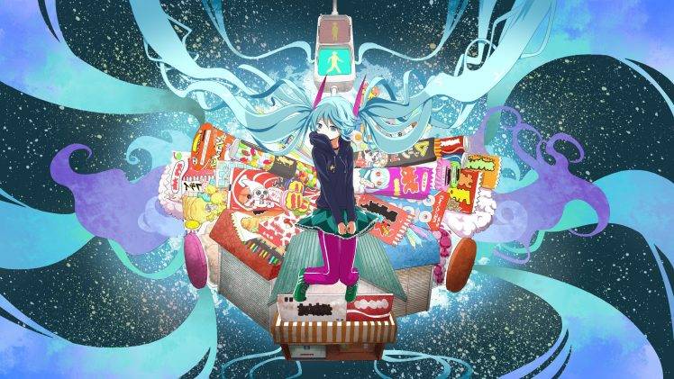 Hatsune Miku, Vocaloid, Twintails HD Wallpaper Desktop Background