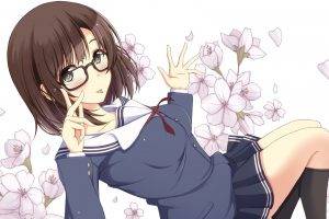 anime, Anime Girls, Saenai Heroine No Sodatekata, Megumi Katou, School Uniform, Glasses