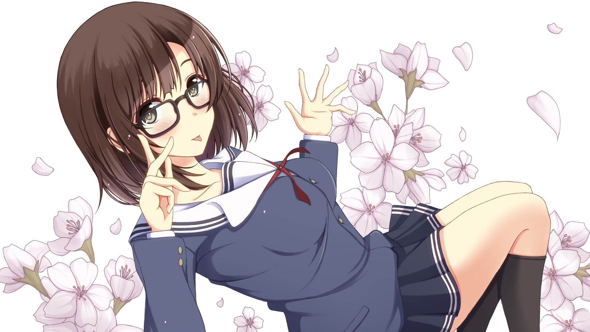 anime, Anime Girls, Saenai Heroine No Sodatekata, Megumi Katou, School Uniform, Glasses Wallpaper