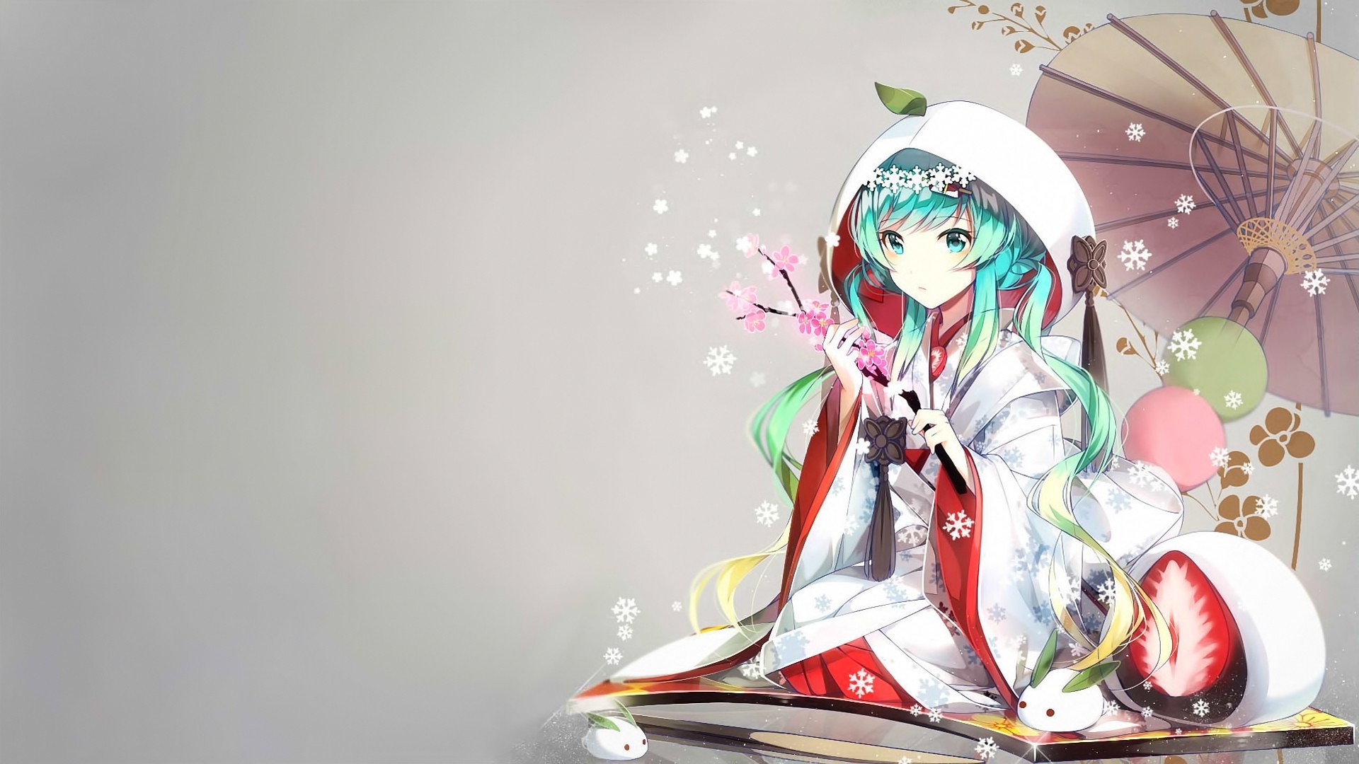 Anime Anime Girls Hatsune Miku Vocaloid Kimono Yuki Miku Wallpapers Hd Desktop And Mobile 