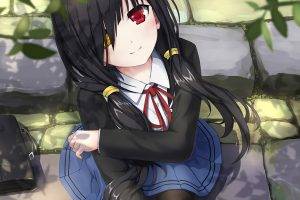 schoolgirls, Date A Live, Tokisaki Kurumi, Anime, Anime Girls, Heterochromia