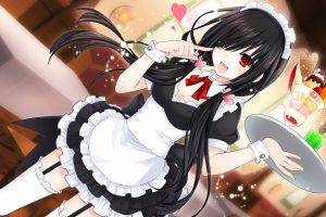anime, Anime Girls, Tokisaki Kurumi, Date A Live, Maid Outfit