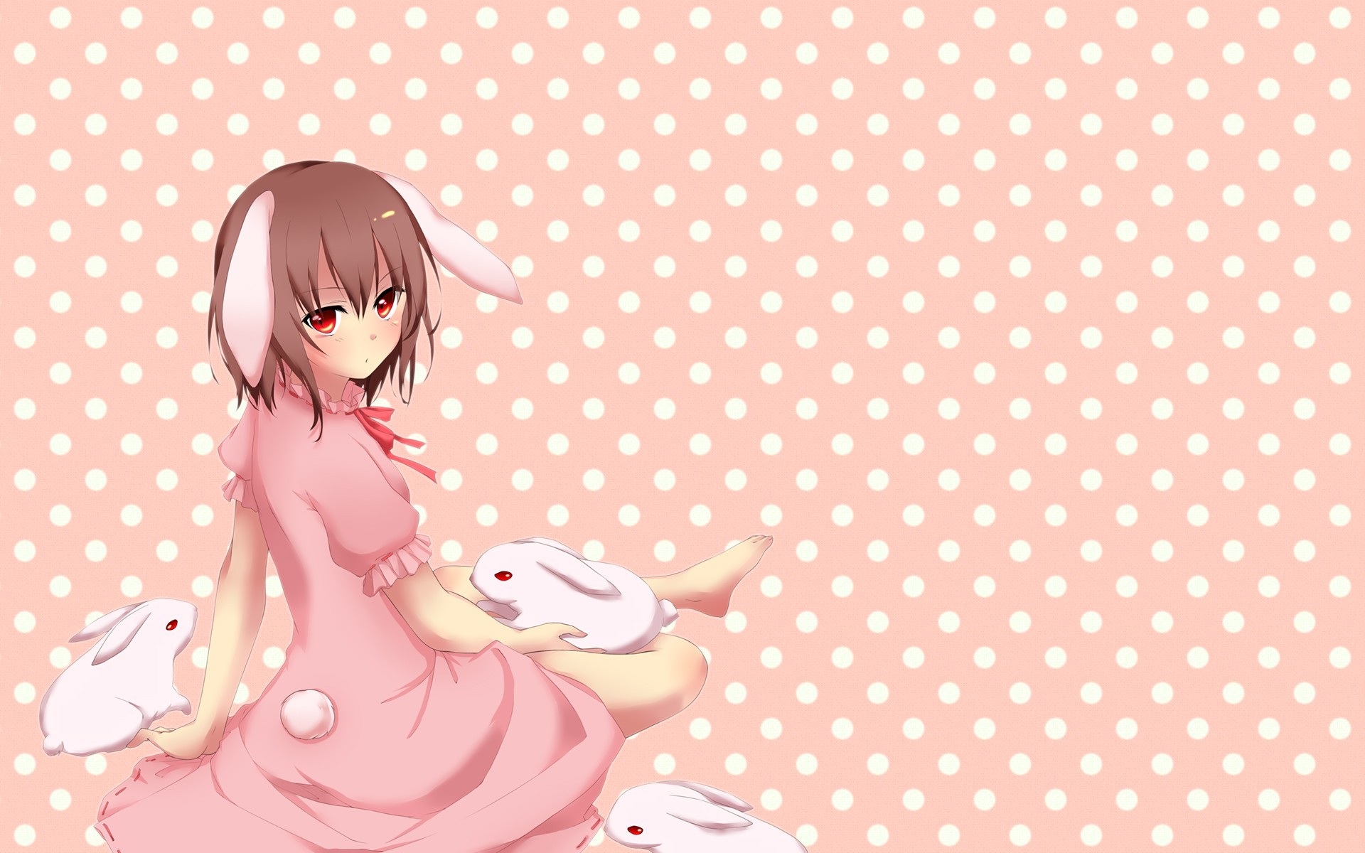 red Eyes, Anime, Anime Girls, Bunny Ears, Rabbits, Touhou, Inaba Tewi Wallpaper