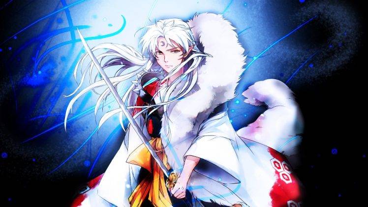 white Hair, Anime, Sesshomaru, Sword, Inuyasha HD Wallpaper Desktop Background