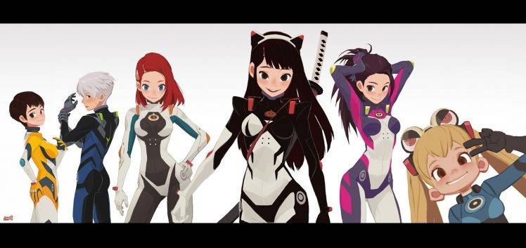 original Characters, Artwork, Anime Girls, Science Fiction, Plug Suits HD Wallpaper Desktop Background