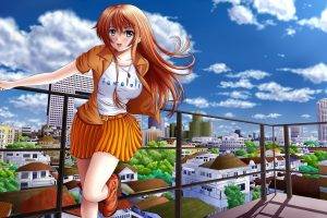 original Characters, Anime, Skirt, Anime Girls, Rooftops