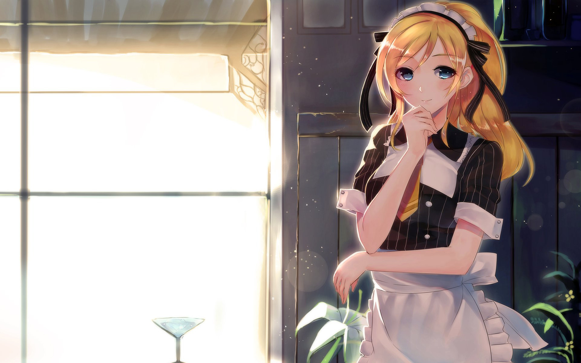 anime, Anime Girls, Love Live!, Ayase Eri, Maid Outfit Wallpaper