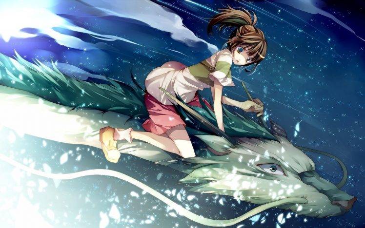 Spirited Away, Dragon, Anime Girls HD Wallpaper Desktop Background