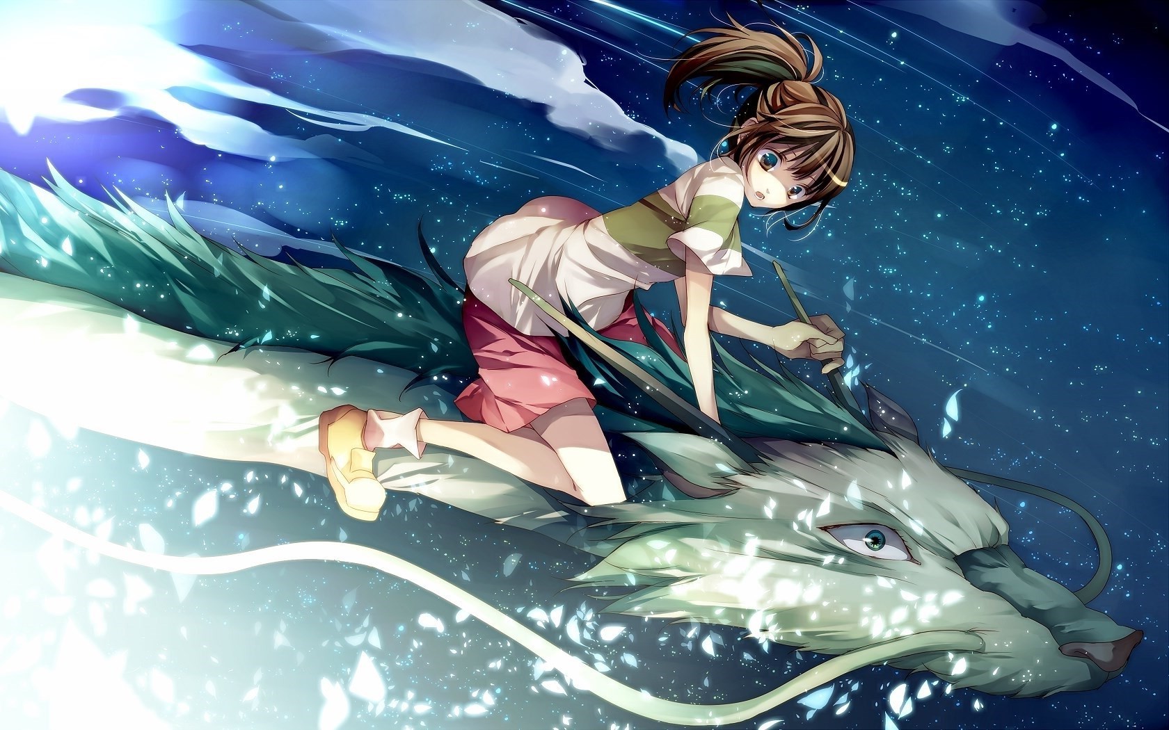 Spirited Away, Dragon, Anime Girls Wallpaper