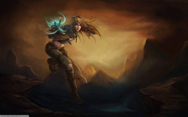 Fantasy Art Women Brunette Steampunk League Of Legends Ezreal