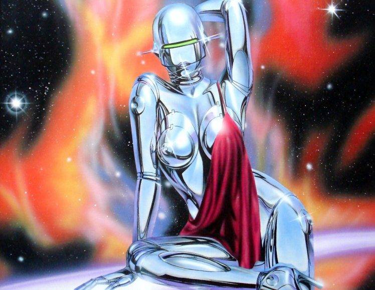Hajime Sorayama, Robot, Science Fiction, Artwork, Cyborg, Gynoid, Fantasy Art, Sexy Fantasy HD Wallpaper Desktop Background