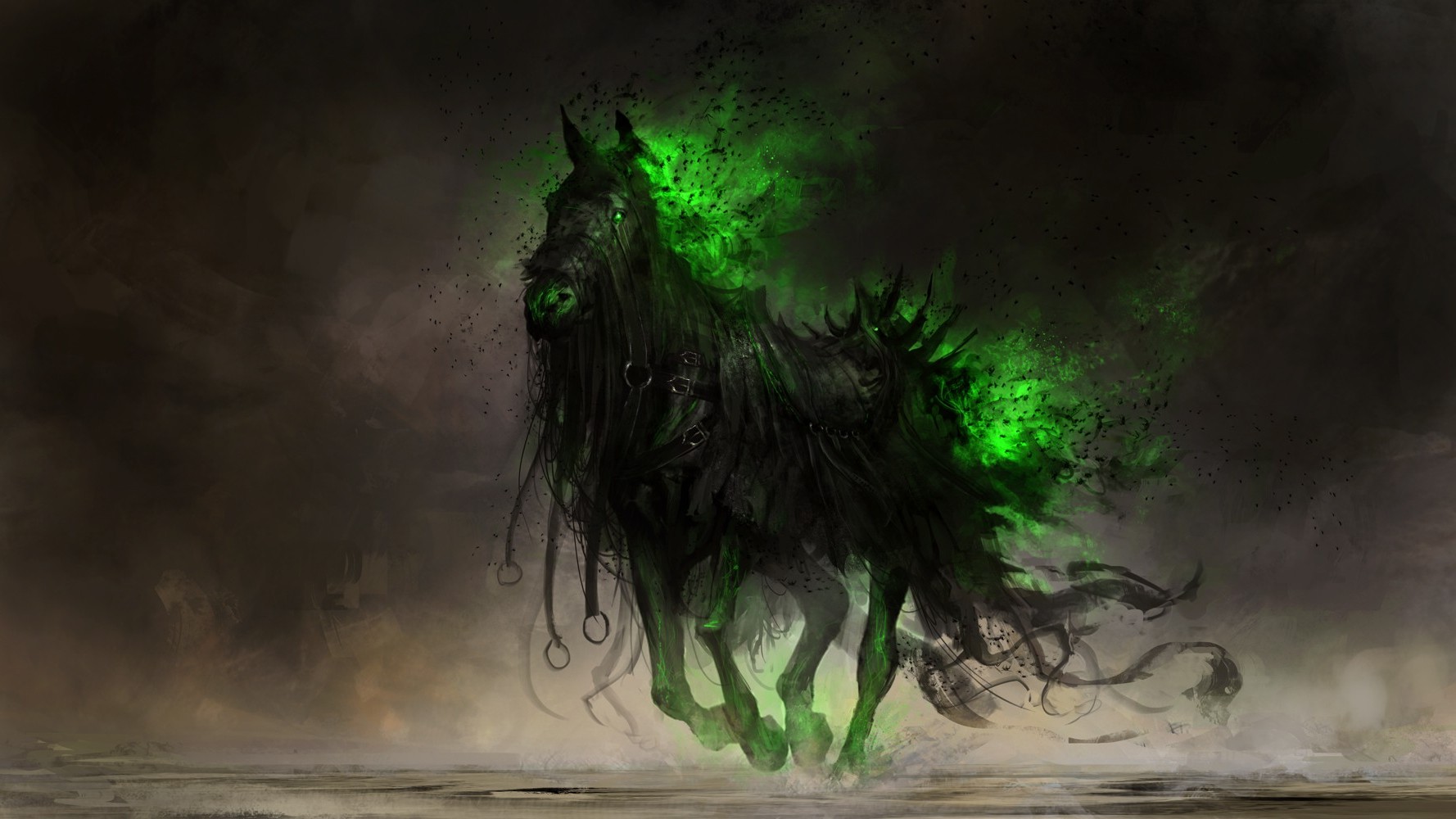 digital Art Drawing Fantasy Art Horse DeviantArt 
