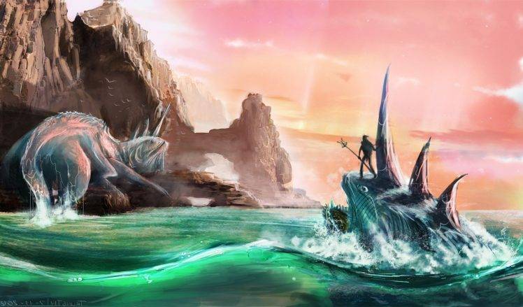 water, Fantasy Art, Fish HD Wallpaper Desktop Background