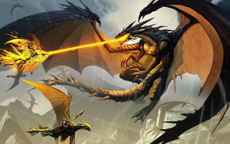 artwork, Dragon, Fantasy Art HD Wallpaper Desktop Background