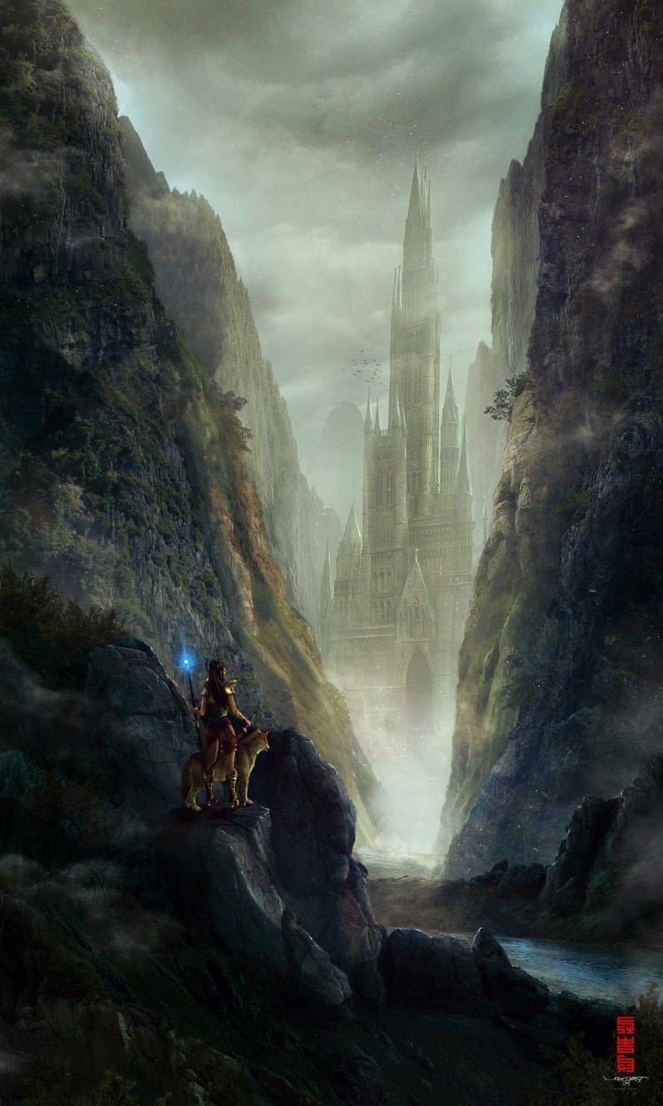 artwork, Fantasy Art, Castle HD Wallpaper Desktop Background