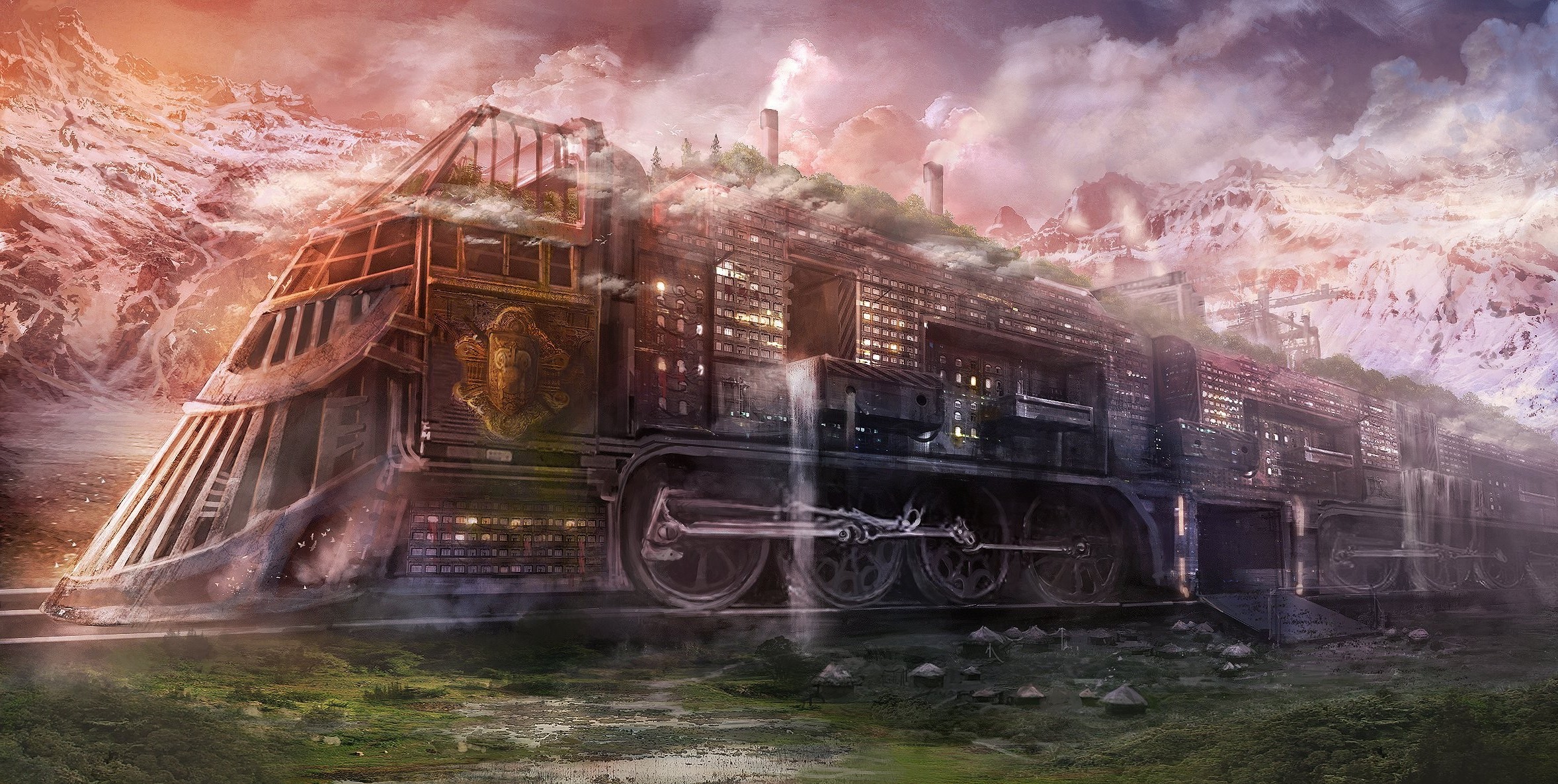 train, Fantasy Art Wallpaper
