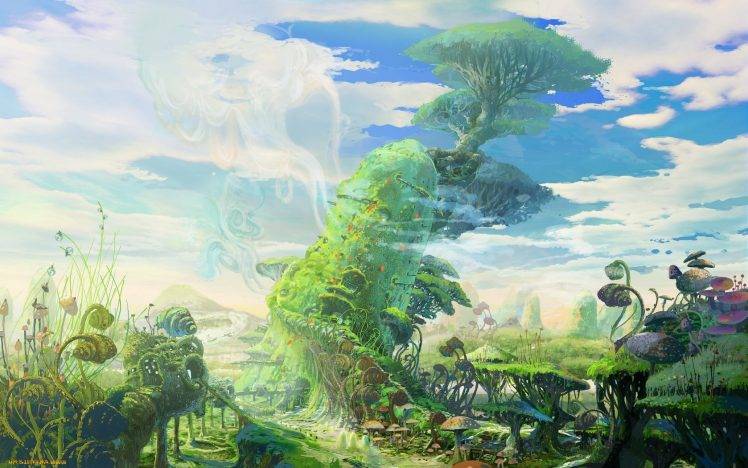fantasy Art, Plants, Ferns HD Wallpaper Desktop Background