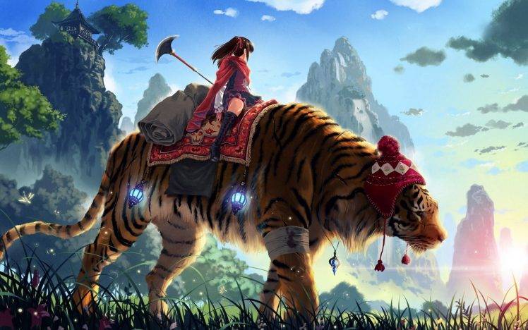 tiger, Artwork, Digital Art, Fantasy Art HD Wallpaper Desktop Background