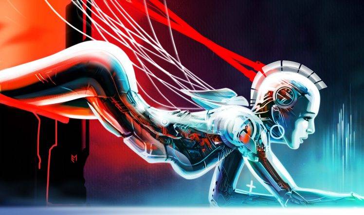 artwork, Fantasy Art, Concept Art, Cyborg, Women, Robot HD Wallpaper Desktop Background
