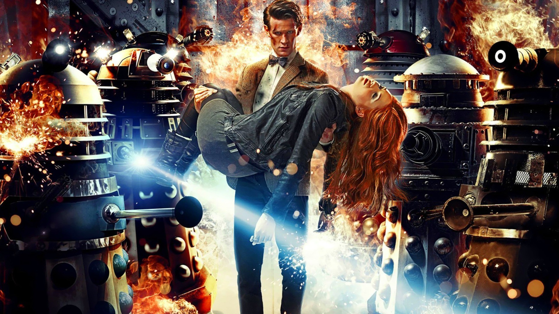 fantasy Art, Doctor Who, Matt Smith, Eleventh Doctor, Karen Gillan, Amy Pond, Daleks Wallpaper