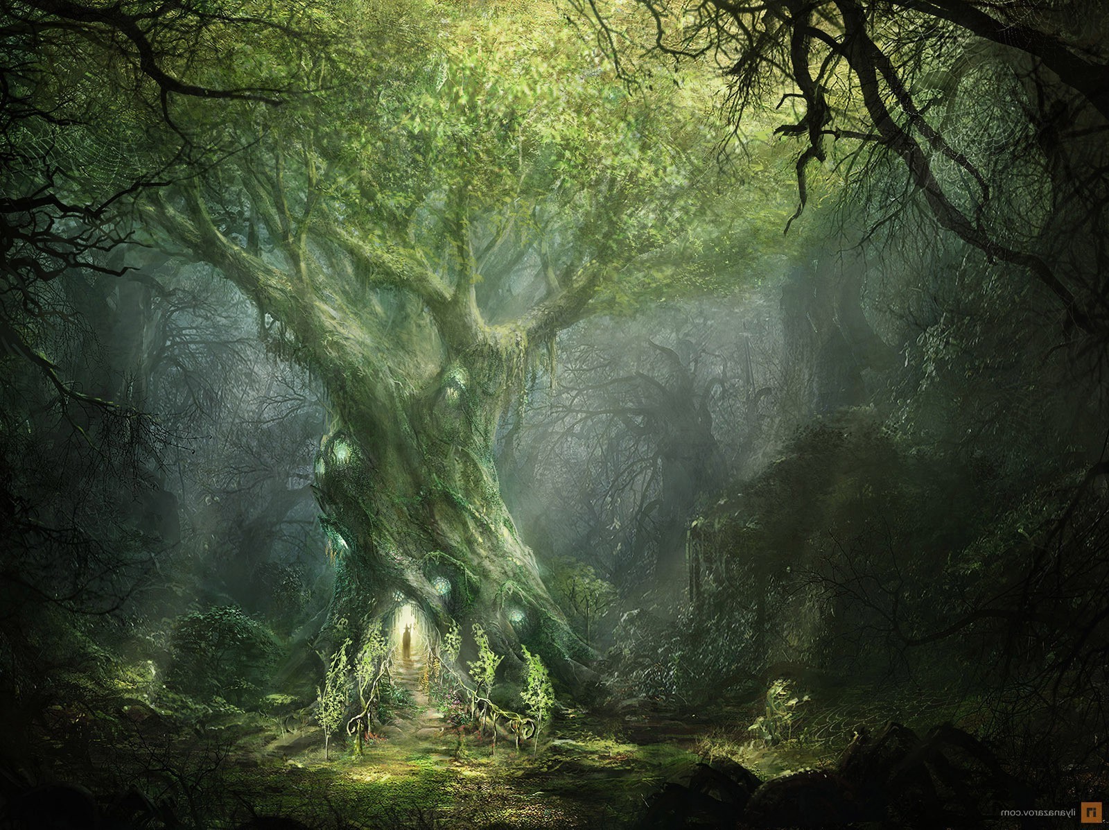 fantasy Art, Forest Wallpaper