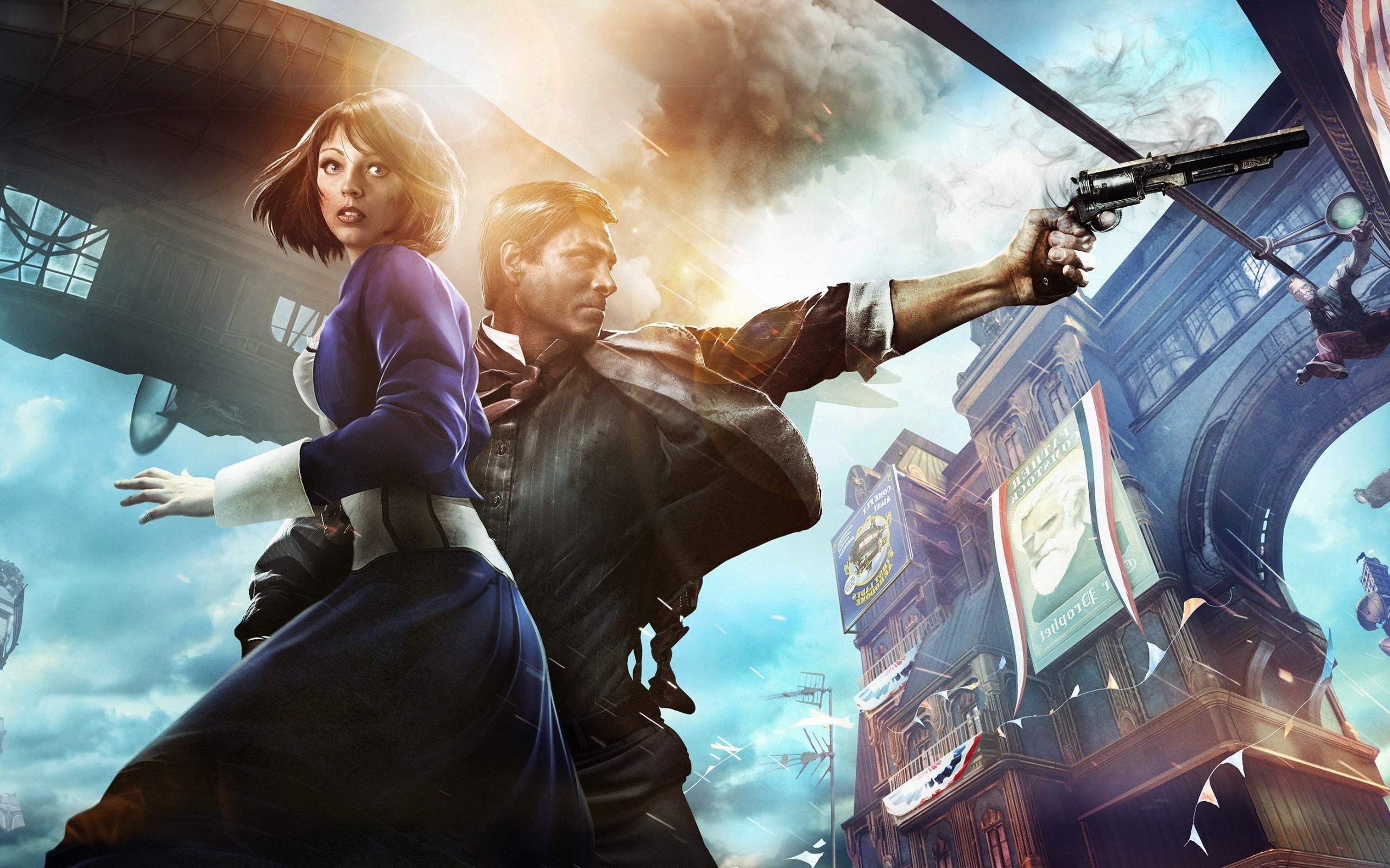 fantasy Art, BioShock Infinite, Booker DeWitt, Elizabeth (BioShock) Wallpaper