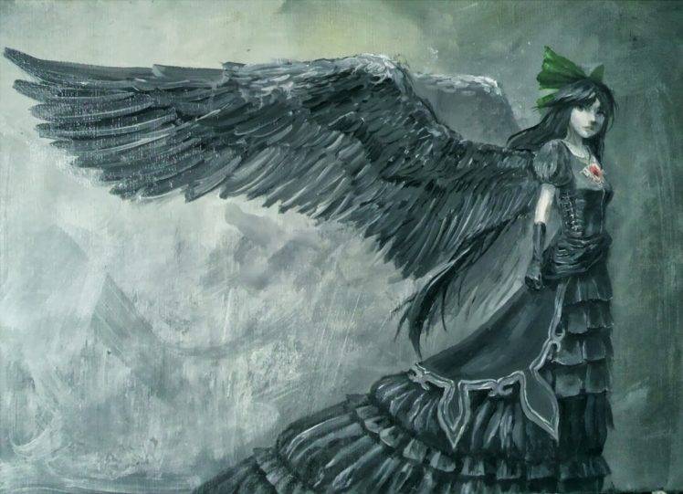 fantasy Art, Angel, Wings, Gothic HD Wallpaper Desktop Background