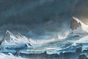 fantasy Art, Snow, Mountain