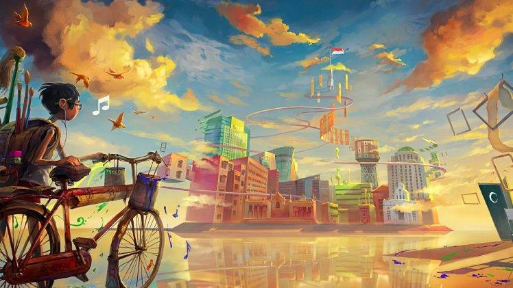 fantasy Art, Bicycle HD Wallpaper Desktop Background