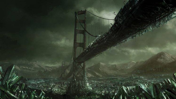 bridge, Fantasy Art, Command And Conquer 3: Tiberium Wars HD Wallpaper Desktop Background