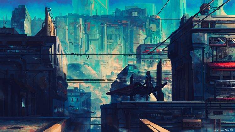 artwork, Fantasy Art, Futuristic, City, Wipeout HD Wallpaper Desktop Background