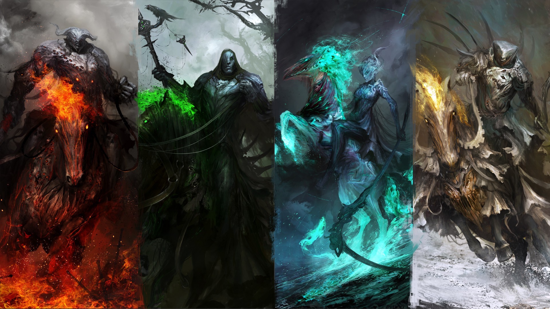horse, Warrior, Four Horsemen Of The Apocalypse, Fantasy Art Wallpaper