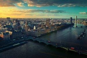 London, Cityscape, Building, Big Ben, England, UK, River Thames, Westminster