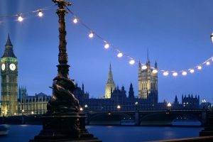 London, Light Bulb, Statue, Bridge, Big Ben, UK, River Thames, Westminster