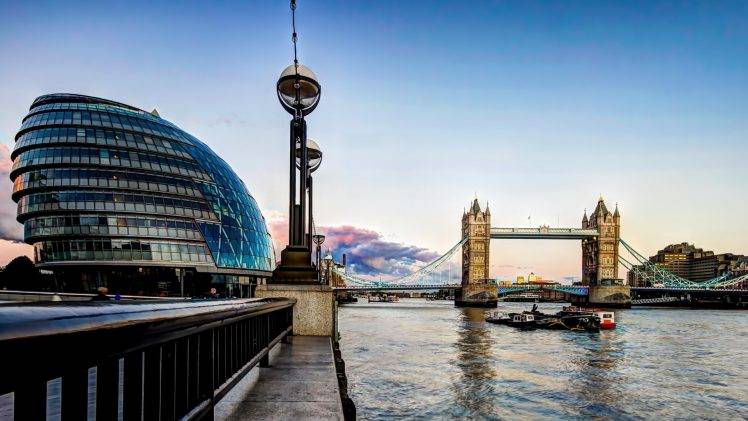 cityscape, London, England, River Thames, London Bridge, UK HD Wallpaper Desktop Background