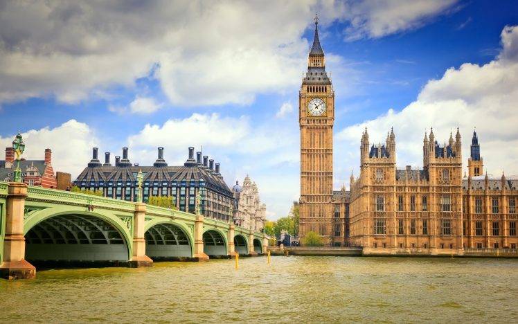 London, River Thames, Westminster, Big Ben, Bridge HD Wallpaper Desktop Background