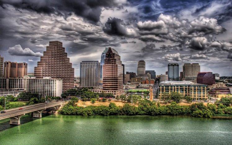 HDR, Building, Cityscape, River, Austin, Austin (Texas) HD Wallpaper Desktop Background