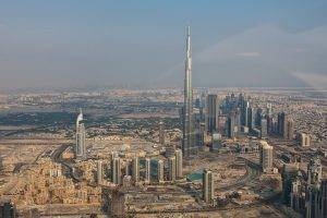 cityscape, City, Dubai, Burj Khalifa, United Arab Emirates, Architecture, Building, Skyscraper, Lake, Sky