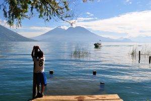 National Geographic, Mountain, Boat, Children, Water, Lake, Guatemala