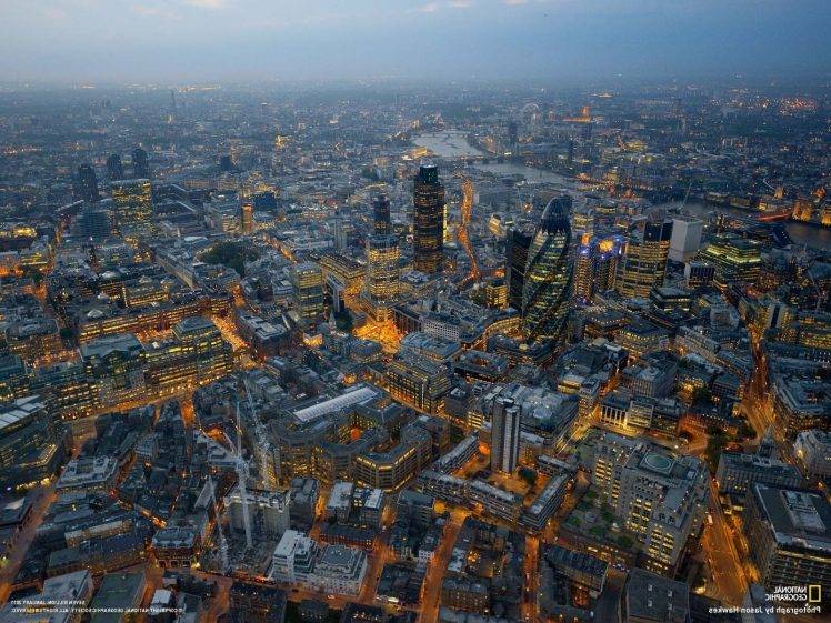 National Geographic, London, England, UK, Cityscape, Lights, River Thames HD Wallpaper Desktop Background