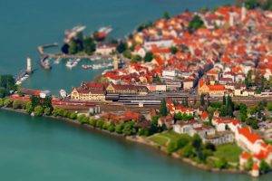 Lindau, Germany, Coast, Cityscape, Tilt Shift, Lake Constance