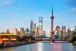 architecture, Cityscape, Building, Shanghai, China, Skyscraper, River, Bridge, Tower, Lights