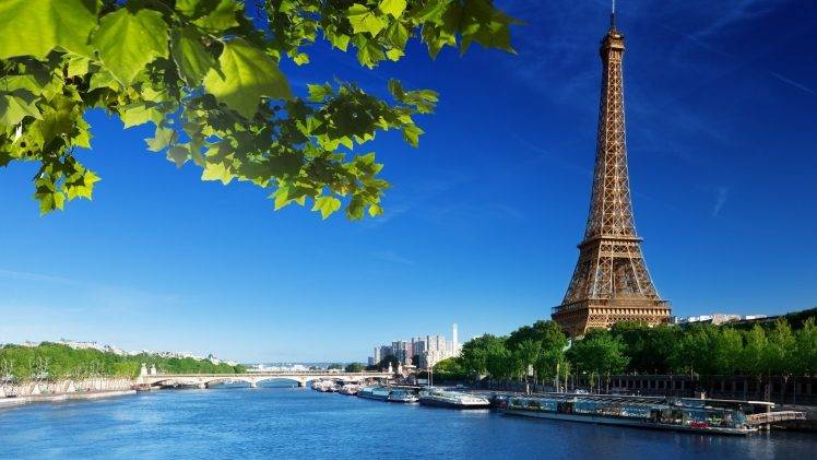 Paris, Eiffel Tower, River, Boat HD Wallpaper Desktop Background