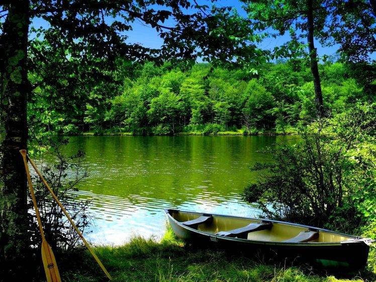 nature, Boat, River HD Wallpaper Desktop Background