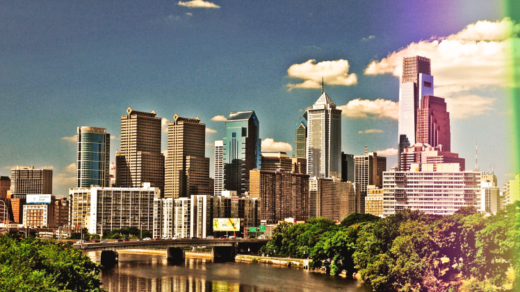 Philadelphia, HDR, Cityscape, Building, River, Bridge, Clouds, Reflection HD Wallpaper Desktop Background