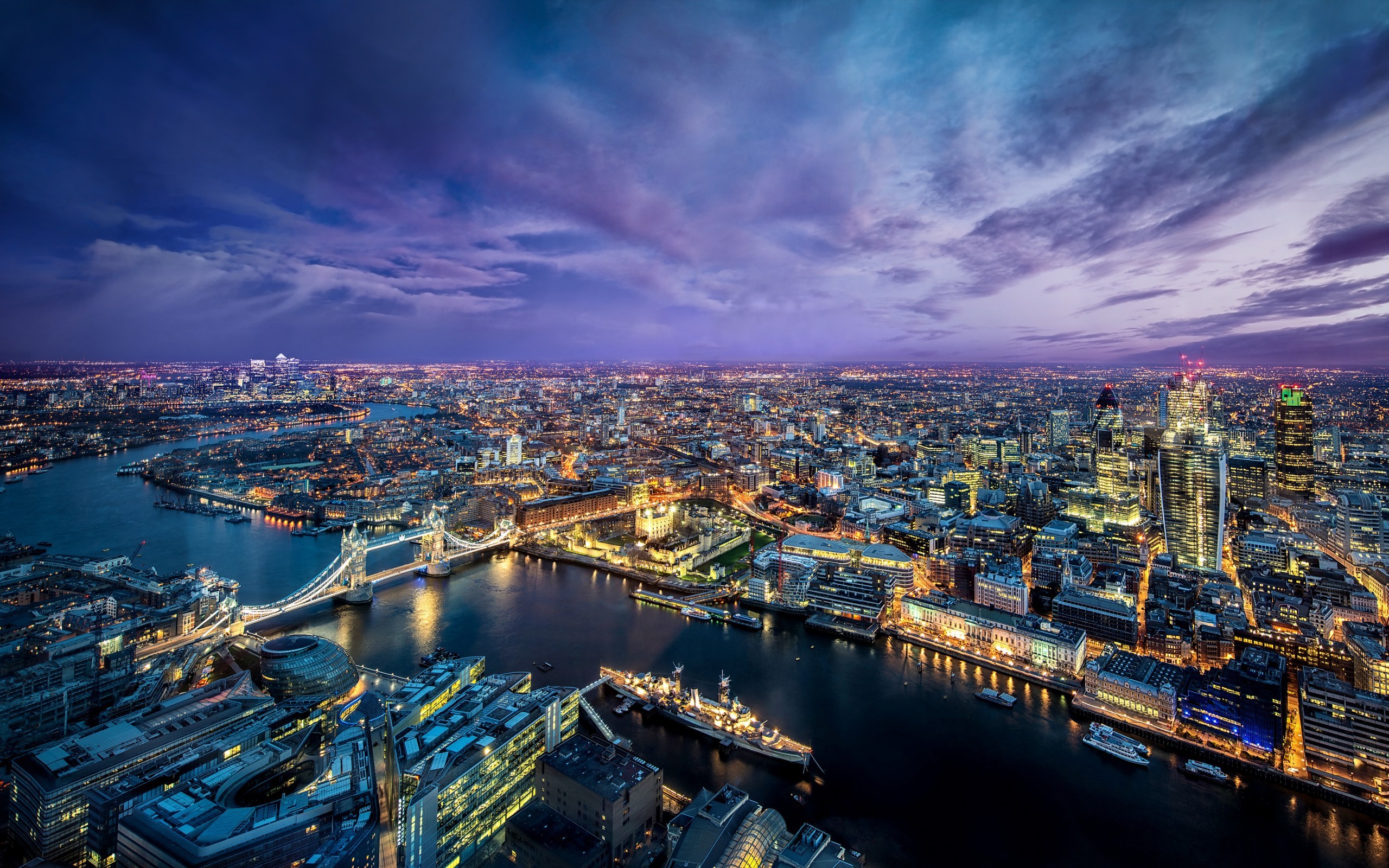 London, England, City, Cityscape, River, River Thames, London Bridge, Bridge, Night Wallpaper