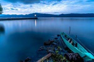 nature, Lake, Sumatra, Boat