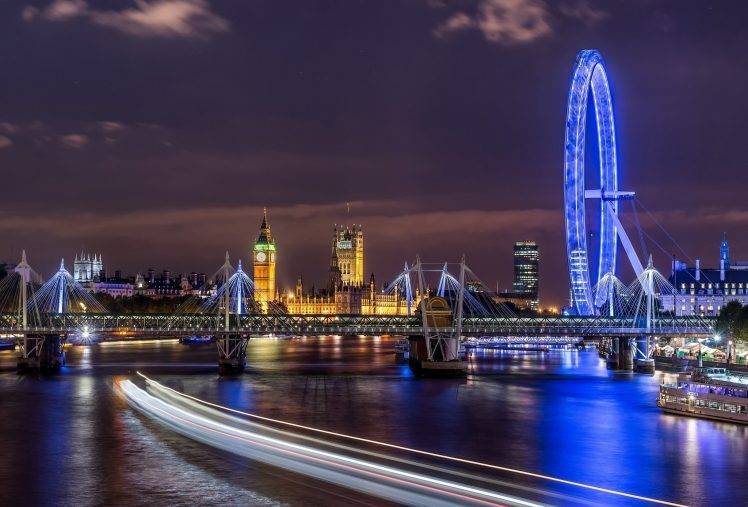 city, Building, London, Westminster, River Thames, London Eye HD Wallpaper Desktop Background