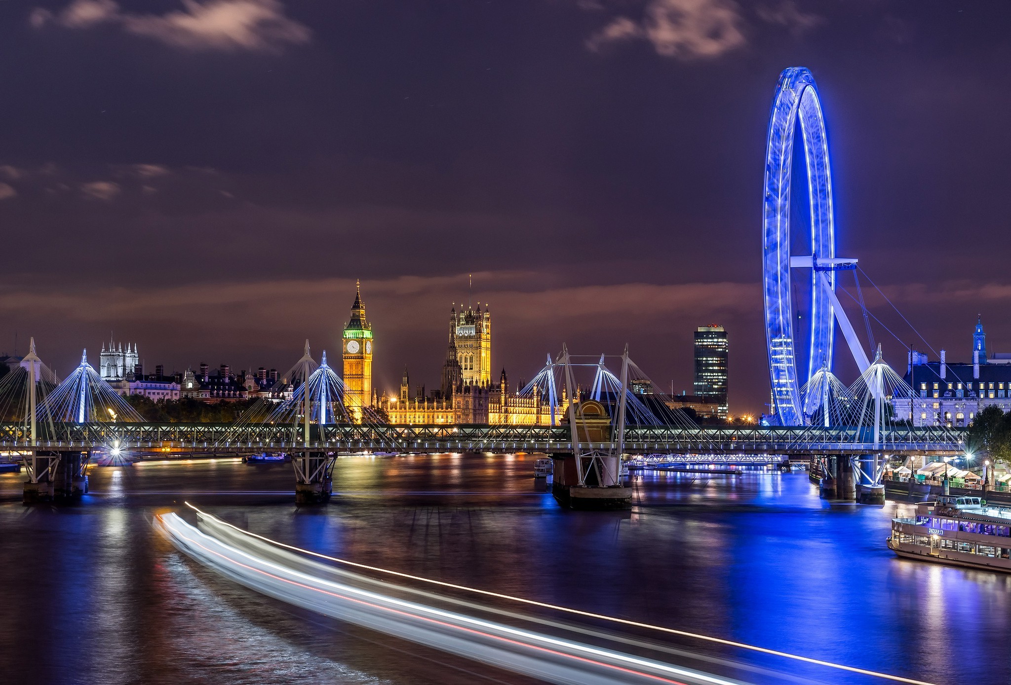 city, Building, London, Westminster, River Thames, London Eye Wallpaper