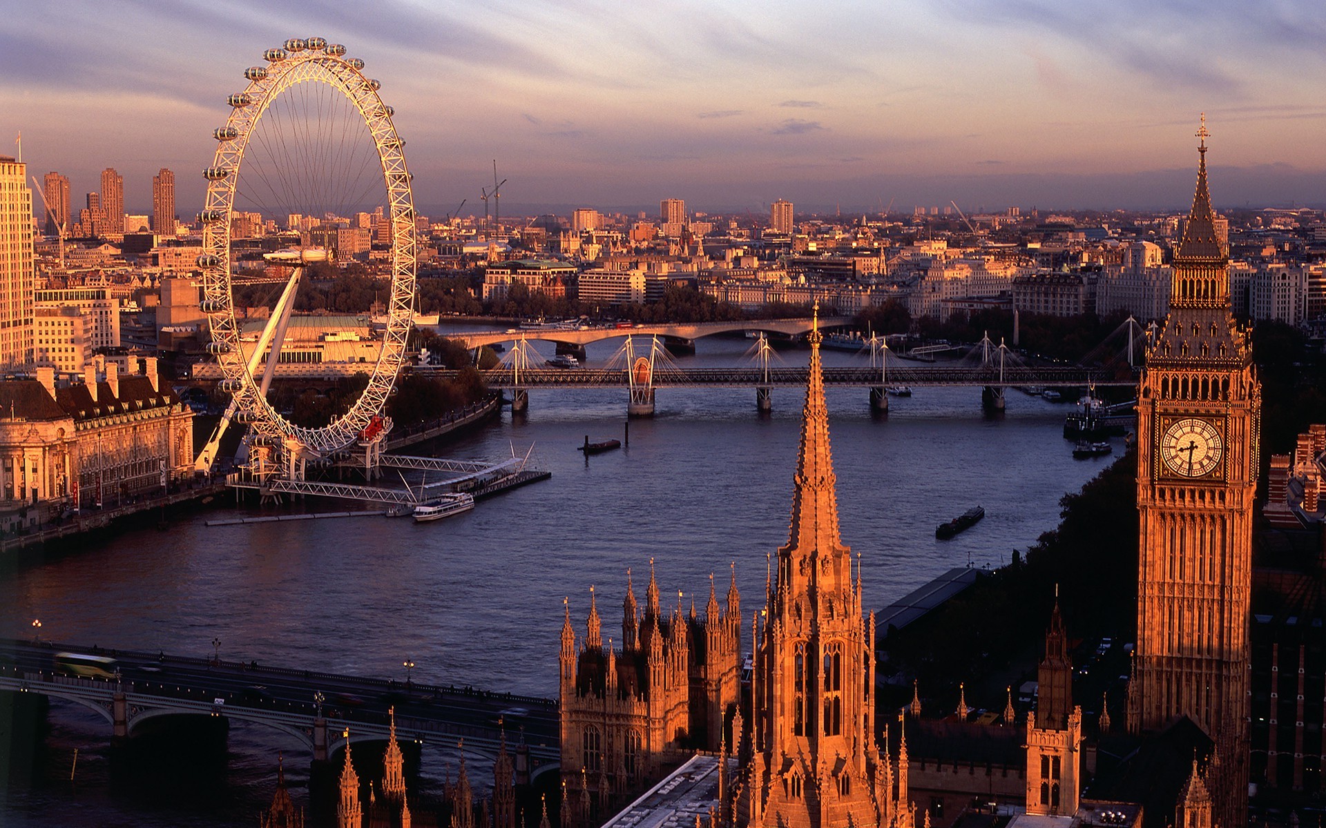 city, London, London Eye, Big Ben, River Thames Wallpapers HD / Desktop ...